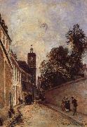 Johan Barthold Jongkind Rue de L-Abbe-de l-Epee and Church Germany oil painting artist